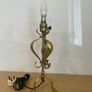 Art Noveau EFESCA Brass and copper table lamp with twisted cable c1910 Image 2