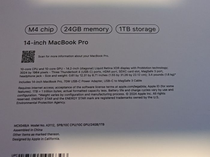 Apple Macbook Pro 14" M4