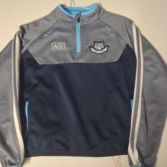 Dublin GAA O'Neills Gaelic Football Half Zip Jersey (Youths 9-10 Years) FREE POST