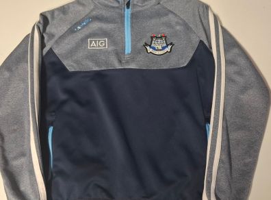 Dublin GAA O'Neills Gaelic Football Half Zip Jersey (Youths 9-10 Years) FREE POST