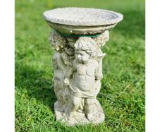Bird Bath Ornate Cherub GL-BB031