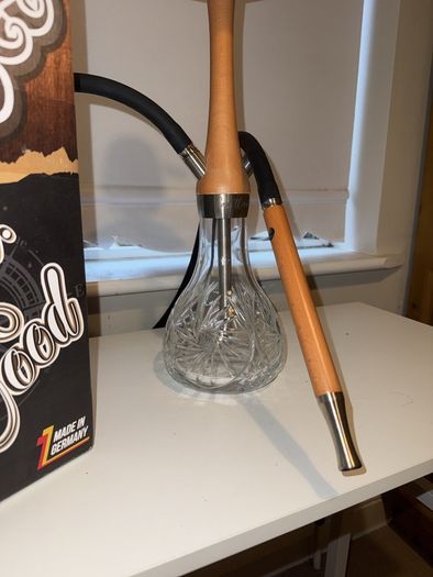 Octopuz Capt. Wood Hookah / Shisha - Wooden & Stainless Steel
