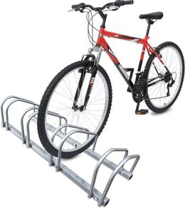 4 Bike Stand Floor or Wall mounted bike rack for garage Bicycle Parking rack Cycle Storage Locking Stand