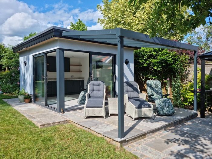 Patio Canopy - Lean-To Kit - White or Grey - Supply Only - Nationwide Delivery Across Ireland