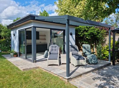 Patio Canopy - Lean-To Kit - White or Grey - Supply Only - Nationwide Delivery Across Ireland
