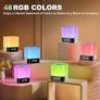 Bedside Lamp with Alarm Clock Bluetooth Speaker, Night Light Bedroom Decor RGB Color Changing Table Lamp, Gifts for Teenage Girls, Boys, Gifts for Women, Kids Birthday Image 2