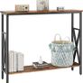 Console Table, Industrial Entryway Table for Hallway, Narrow Sofa Table with Shelves, Metal Frame, Compact Display Table for Small Spaces, Living Room, 101/25/80.5CM Rustic Brown Image 8