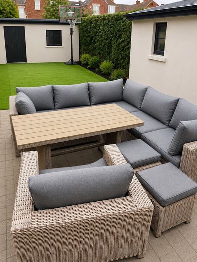 Outdoor Scene Rattan 9 piece set