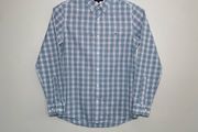 Tommy Hilfiger 80's 2 Ply Mens Green Check Long Sleeve Shirt Size Small
