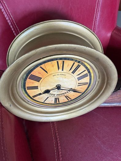 Rare Double Sided Brass Display Clock