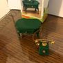 Rare Vintage Green Ornate bedside table and telephone Image 5