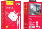 Hoco C91B Founder Single Port PD 20W Type C to Lightning Charger Set