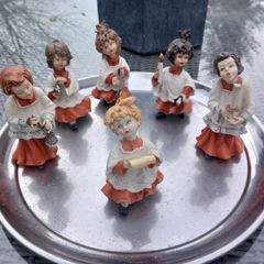 6 Capodimonte 50s Italian porcelain altar boys. Symphony of Faith, D18