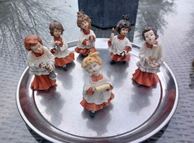 6 Capodimonte 50s Italian porcelain altar boys. Symphony of Faith, D18