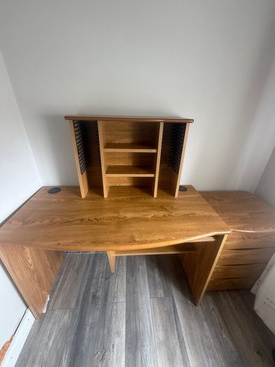 Wooden desk and  matching 4 drawer locker