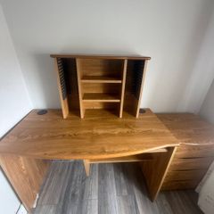 Wooden desk and  matching 4 drawer locker