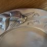 Large Decorative Pewter Dish with Koi Fish Engraving Image 6