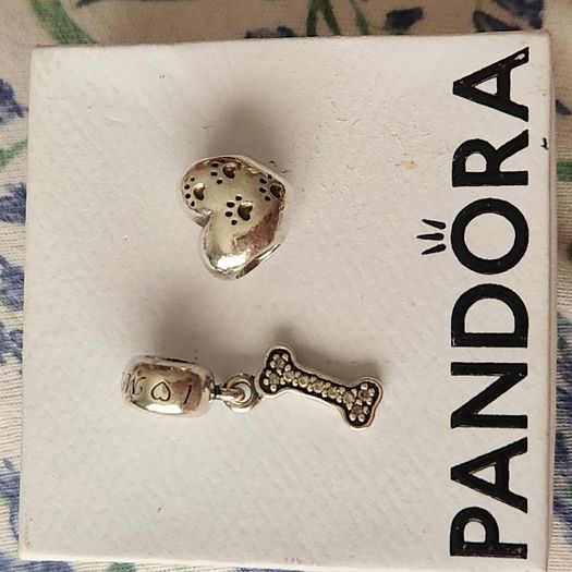 Pandora charms x2 (dog)