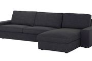Ikea Kivik New Covers Anthracite Color . 3 Seater Cover . Chaise Lounge Cover. Footstool Cover