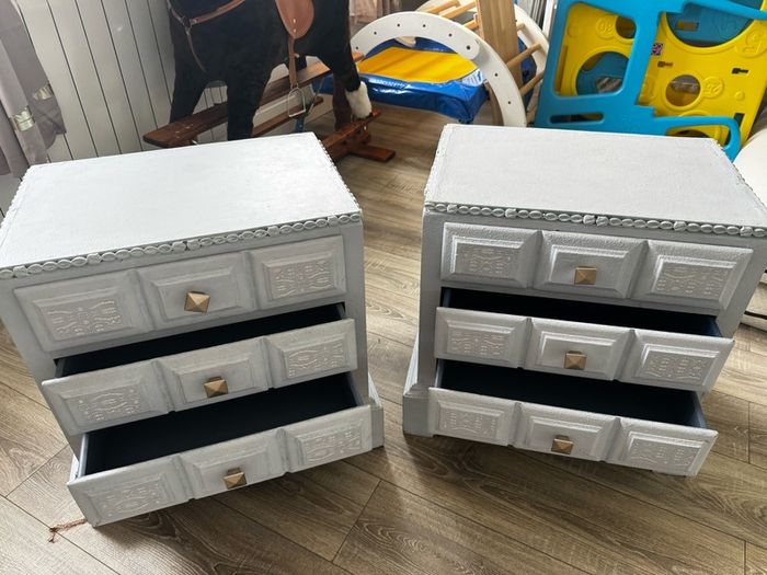 Up-cycled bedside lockers