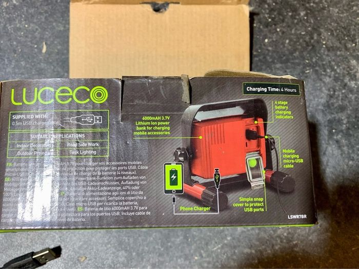 Luceco Rechargeable Work Lamp 750 Lumen