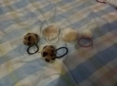 Big fluffy hair ties