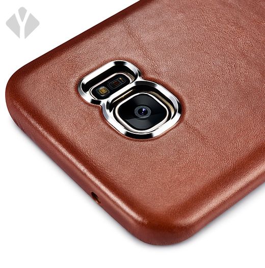 S7 Edge Vintage Leather Back Cover