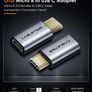 Cabletime Aluminum Alloy OTG Micro USB (Female) to USB-C (Male) QC 3.0/2.0 Charger & Sync Convertor Adapter (Brand New/Warranty) Image 2
