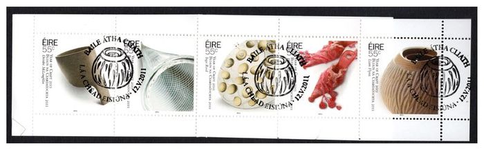 2011 Ireland Year of Craft in Ireland Commemorative Stamp Booklet Fine Used With Dublin Pictorial Cancel (first day)
