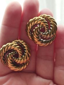Vintage, stunning swirl earrings.