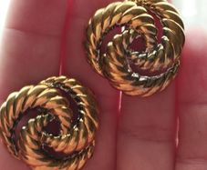 Vintage, stunning swirl earrings.