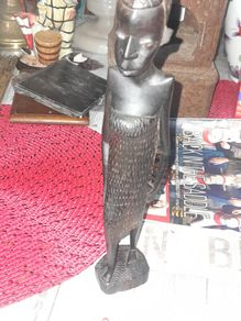 Antique Wood Carved Woman, postage available or collection