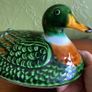 Vintage majolica duck terrine Image 2
