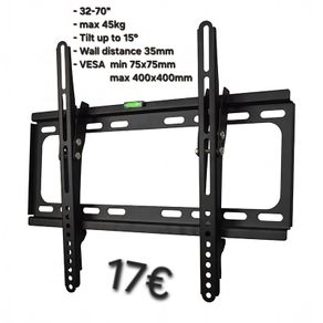 Tv Bracket Wall Mount Flat Tilt 32-70"