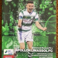 2019 Shamrock Rovers v Apollon Limassol - UEFA Europa League 2nd Qualifying Round 1st Leg Programme