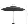 Cantilever Umbrella with Aluminium Pole Anthracite 300 cm Image 10