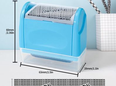 Address Blocker Stamp,Lindastas Wide Roller Stamp,Including 3-Pack Refills Confidential Roller Stamp, Data Defender Anti Theft and Privacy Safety