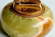 Vintage W.German Onyx &amp; Brass Table Top Lighter