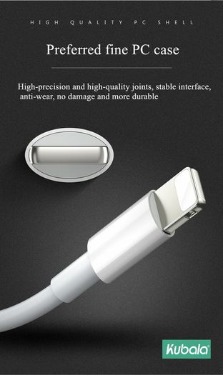 Kubala 2M Apple Lightning Fast Charger Cable 2A (Brand New/Warranty)