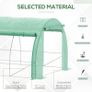 Polytunnel Greenhouse Walk-in Grow House Tent with Roll-up Sidewalls, Zipped Door and 12 Windows, 6x3x2m Green Image 3