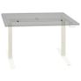 Manual Height Adjustable Standing Desk Frame Hand Crank White Image 4