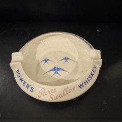 Powers three swallow whisky ash tray