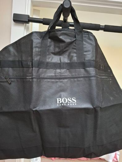 Boss H-Hyde Gents/Men's Wool & Cashmere Blend Black Overcoat.