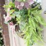 New bespoke 80cm x 80cm wild rose, fern, eucalyptus and hydrangea rustic wreath in vintage blush Image 7