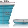 Silicone Foldable Cup, 2 Pack BPA Free Collapsible Travel Mugs, Folding Silicone Cups with Plastic Sealing Lid, Reusable Portable Cup Set for Picnic, Camping, Outdoor Hiking Travel Image 2