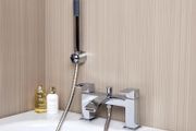Waterfall Bath Shower Mixer Tap &amp; Shower Kit | Chrome