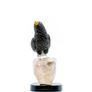 Obsidian Blackbird Sculpture, Handcrafted Volcanic Stone Art, Home Decor Accent, Unique Nature-Inspired Gift Image 3