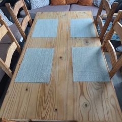 Dining table and chairs