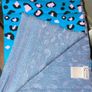 New MINUETO blue and pink leopard print scarf Image 4