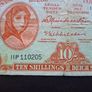 1962 Lady Lavery 10 Shillings Image 2